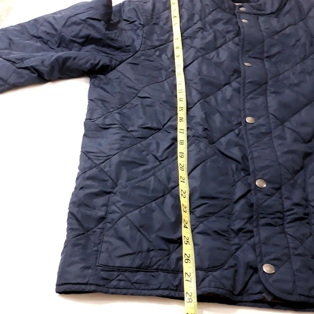J.Crew Authentic Outewear New York Quilted Blue Jacket Lightweight Size XL